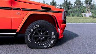 Cars Vs Flat Tires - BeamNG.drive