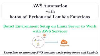 Boto3 Environment setup on Linux Server | AWS Automation Python boto3 API and Lambda Service