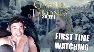 WATCHING GAME OF THRONES FOR THE FIRST TIME | S8 - EP1 | REACTION