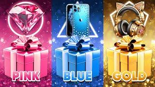 Choose Your Gift...! Pink, Blue or Gold ⭐️ How Lucky Are You?  Quiz Forest