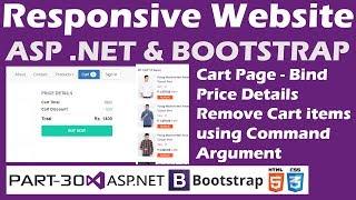 Responsive Website-ASP.NET&Bootstrap-Part 30-Online Shopping Site-Cart-Bind Price Data-Remove Item