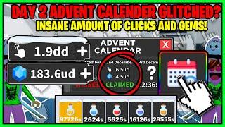 TAPPING MANIA! *NEW* ADVENT CALENDER GLITCHED? SO MANY CLICKS AND GEMS SUPER EASY! SUPER OP!  ROBLOX