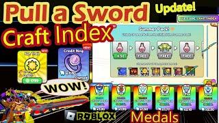 UPDATE: CRAFT INDEX, new CREDIT Ring, SUMMER Pack, free to play tips - Pull a Sword