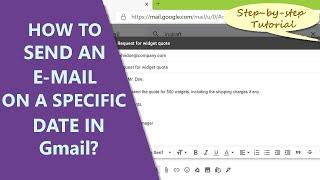How to Send E-mail in Gmail When you Want | Schedule Send E-Mail | Set Date and Time to Send E-mail