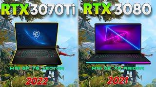 RTX 3070 Ti laptop vs RTX 3080 Laptop Gaming Benchmark | Test in 9 Games |