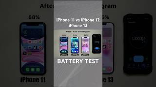 iPhone 11 vs iPhone 12 vs iPhone 13 iOS 17 Battery test YouTube #shorts