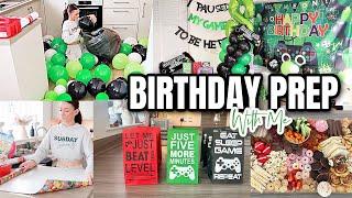 BIRTHDAY PREP WITH ME 2024 | Wrapping Presents, Running Errands, Gaming Birthday Theme Ideas