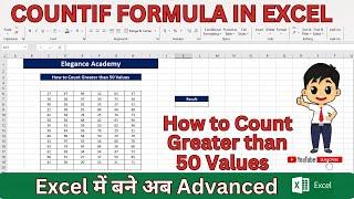 How to use Countif Formula in Excel #eleganceacademy