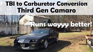 How to Convert Throttle Body Injection (TBI) to Carburetion - Third Gen Camaro