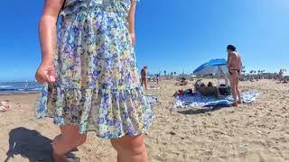 VR 360° Beach Walking |Look Around Pinedo Beach at  21 07 2024