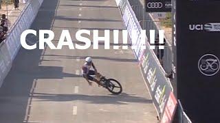 big CRASH at Finish UAE TOUR 2021 Antonio Tiberi TREK cycling TT