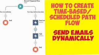 Scheduled path flow | How to create a Time-Based actions | Send email dynamically | Salesforce Flow