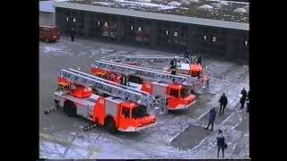 Feuerwehr Stuttgart: 3 BRAND NEW LADDERS / Übergabe 3 Magirus DLK 23-12 n.B., 1998.