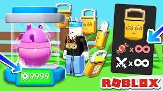 NOOB uses OP LIMITED PETS to get MAX CANDY in PET BATTLE SIMULATOR... (ROBLOX)