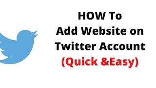 how to add website on twitter account