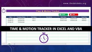 Time & Motion Tracker in Excel - Step by Step Tutorial