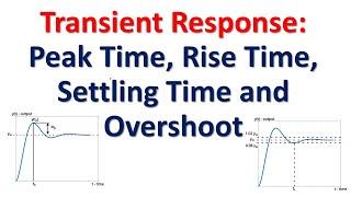 Transient Response of Dynamical Systems: Peak Time, Rise Time, Settling Time and Overshoot