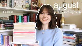 the 9 BOOKS i read in august !! | august wrap up 2024