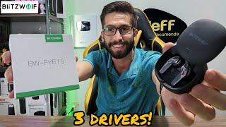 BLITZWOLF BW-FYE15: Qualidade ABSURDA! o Fone de ouvido com 3 drivers.. (Unboxing/Análise completa)