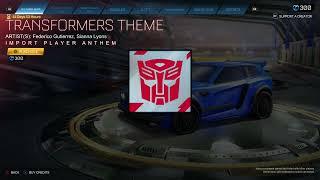 NEW TRANSFORMERS THEME PLAYER ANTHEM - Rocket League Transformers Event!!!