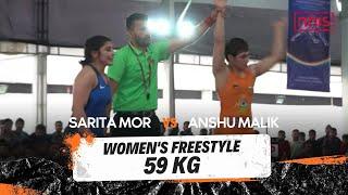 Watch a thriller Final  bout between Anshu Malik and Sarita Mor at National Wrestling Championship