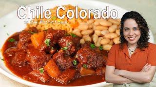 How to make CHILE COLORADO with potatoes | BEST Mexican recipes | Villa Cocina