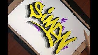 How to make Graffiti with iPad Pro #8 - Tutorial by Simon Dee