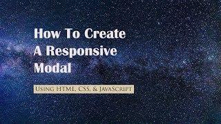 Create A Responsive Modal