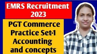 EMRS PGT Commerce Practice Set-1 // Accounting and concepts