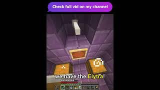 How I got my first Elytra in Minecraft #shorts