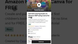 Udemy Coupon Code | Sell kid Coloring books on Amazon KDP using Canva for FREE