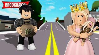 A MENINA MALTRATADA PELO PAI FOI ADOTADA POR UMA PRINCESA NO BROOKHAVEN : Historinha Roblox