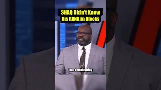 SHAQ Didn't Know His RANK in Blocks