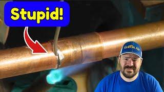 HVAC Myth! Soft solder vs Brazing. (Air conditioner breakdowns that follow!)