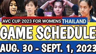 AVC CUP FULL GAME SCHEDULE AUGUST 30- SEPTEMBER 1, 2023 #avccup2023 #gameschedule #avcschedule