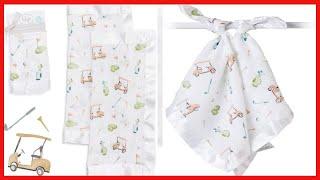 lulujo Baby Security Lovie Blankets| Uni Softest Breathable Cotton Muslin Security Blanket with