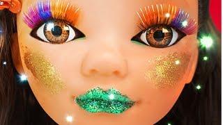 Видео для детей, распаковываем игрушку и делаем макияж