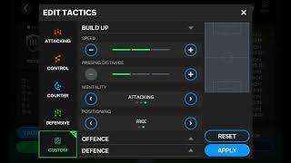 EA FC MANAGER MODE SETTINGS ( 41212 wide and 41212 narrow)