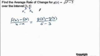 Average Rate of Change