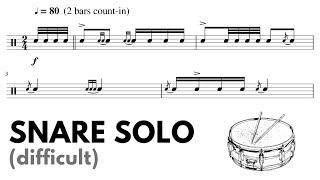 A short but challenging snare solo | INTERACTIVE Sight Reading Exercise