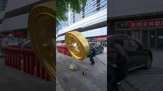 Giant gold coins strike  special effects 3D animation #shorts #vfx #ytsorts