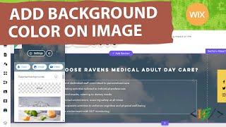 How to Add Background Color / Overlay on Background Image in Wix Site | Website Builder