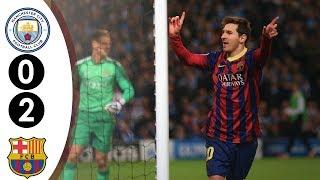 Manchester City vs Barcelona UCL 0-2 2013/2014 Full Highlights HD