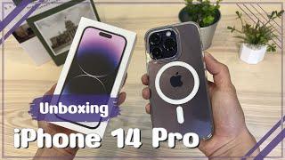 iPhone 14 Pro Deep purple with Amazingthing clear case | Aesthetic