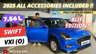 Maruti Swift VXI O with All Accessories!! On Road Price | All Features | Blue Colour | Full Review