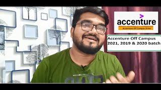 Accenture off campus drive 2021 for 2019,2020,2021 Batch