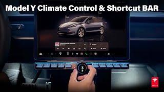 New Tesla Model Y/3 Shortcut Bar with Climate Control Knob Upgrade! #tesla