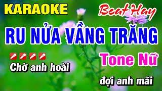 Karaoke Ru Nửa Vầng Trăng (Beat Hay) C#m Tone Nữ Nhạc Sống | Hoài Phong Organ