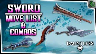 Dauntless - Sword 101 - The Move List & How to Use It