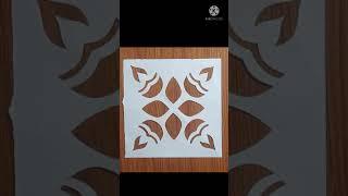 dipawali special rangoli design | rangoli stencil design | rangoli paper cutting #shorts